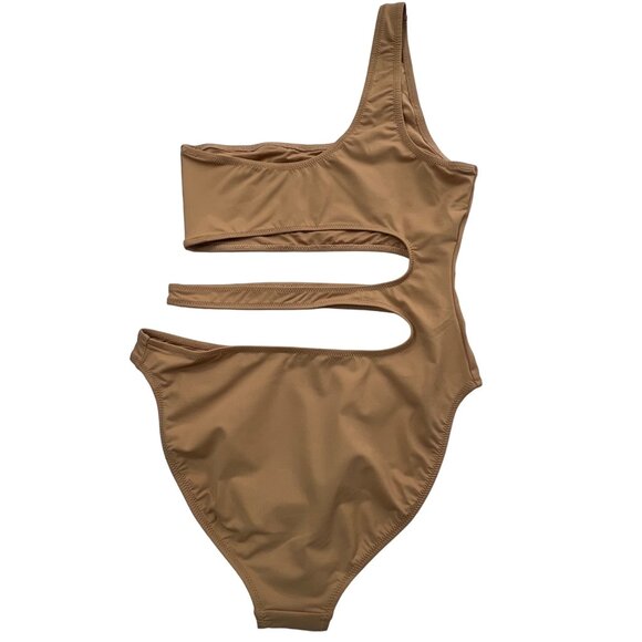SKIMS Swim One Shoulder Monokini Ochre Womens Small - Picture 3 of 14